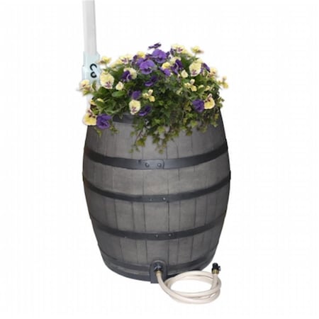 Emsco Group Whiskey Barrel Flat-Sided Rainwater Urn - Gray 2244-1